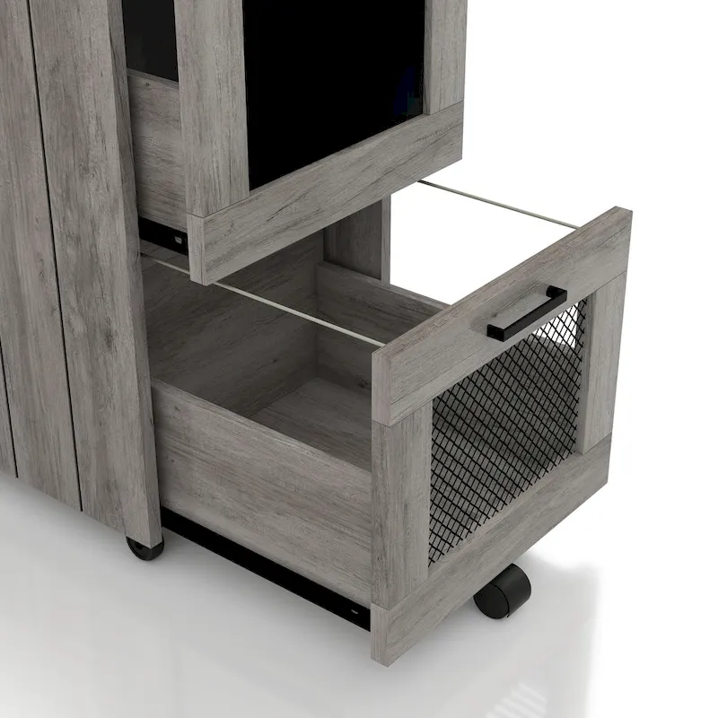 Rustic Grey 2-Drawer File Cabinet