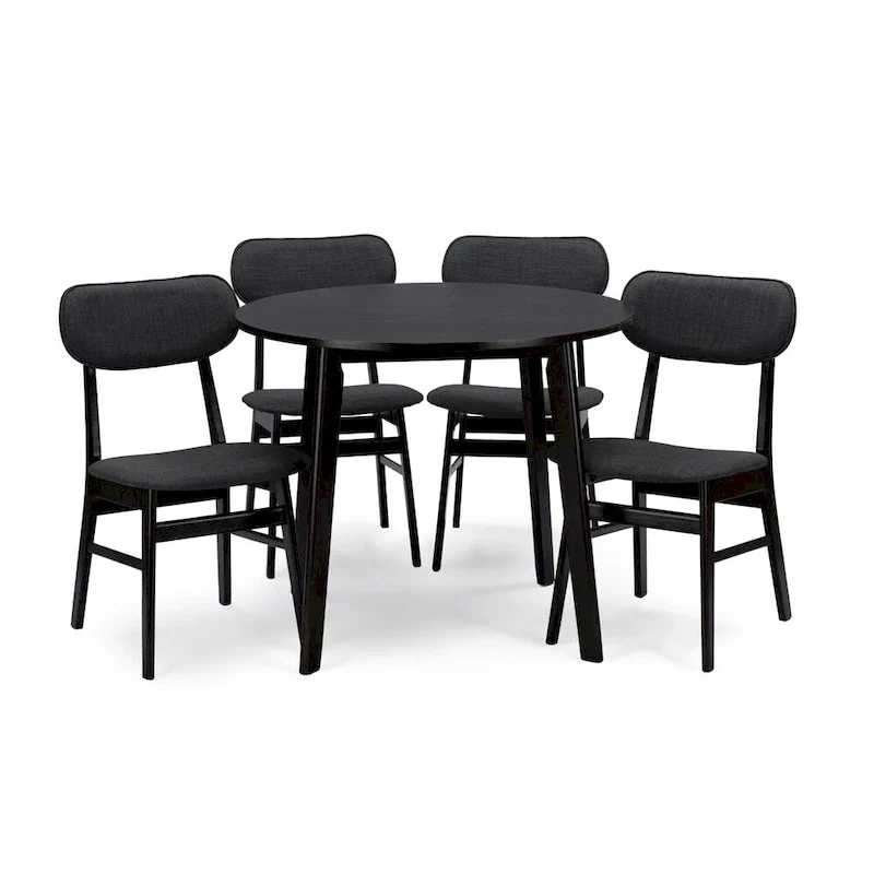 Baxton Studio Montreal Mid-century Solid Wood Dining Table