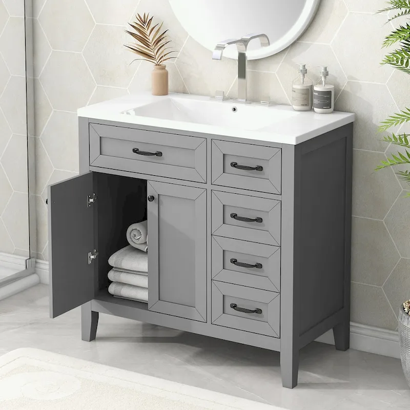 Bathroom Cabinet with Drawers and Sink Combo