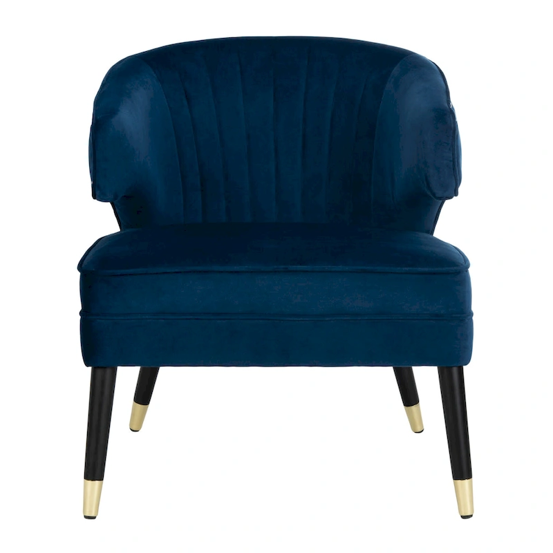 SAFAVIEH Amalia Velvet Wingback Accent Chair - 26.8 x 28 x 31.9 - 27Wx28Dx32H