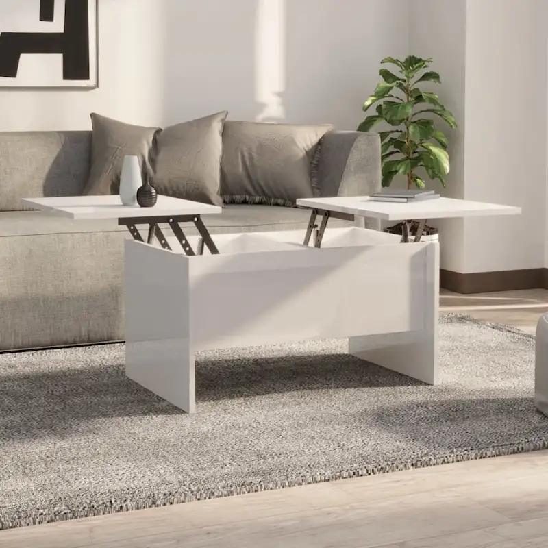 vidaXL Coffee Table Lift Top End Table Accent Side Sofa Table Engineered Wood - 31.5 x 19.7 x 16.7