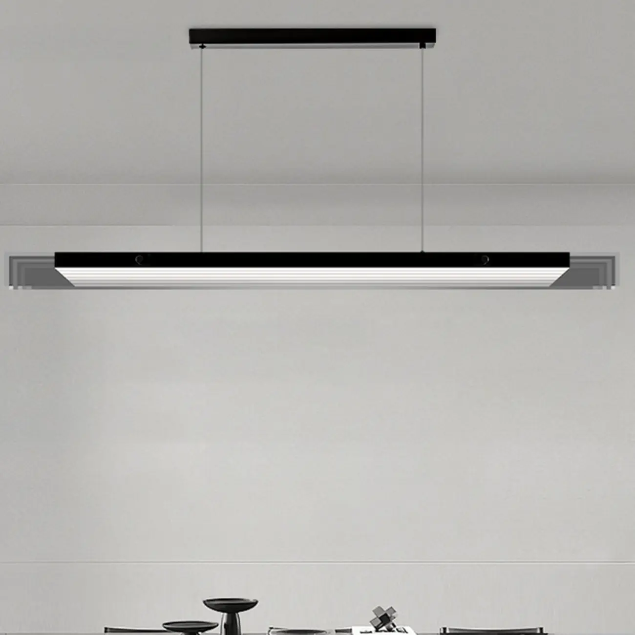 Modern Glass and Metal LED Pendant Light for Kitchen Island