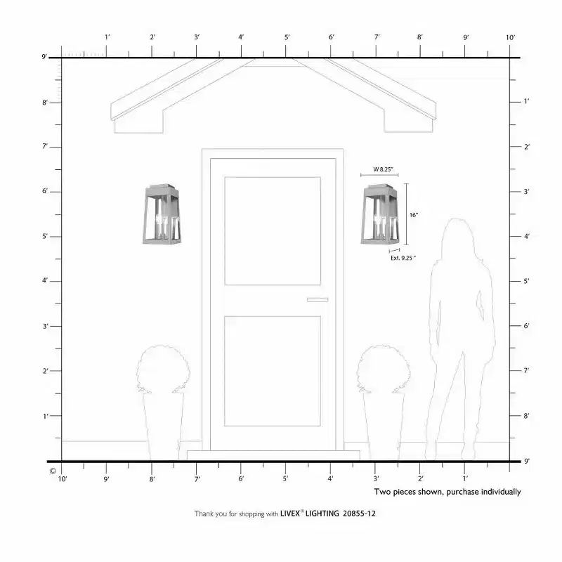 Livex Lighting Oslo 3 - Light Wall Light in Black