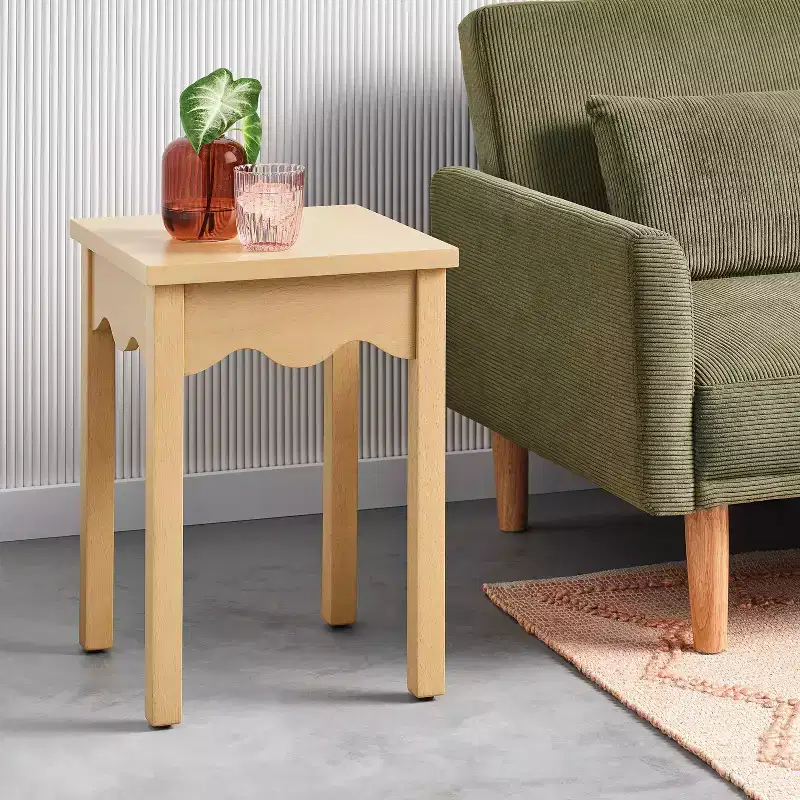 Wavy Scallop End Table White - Room Essentials