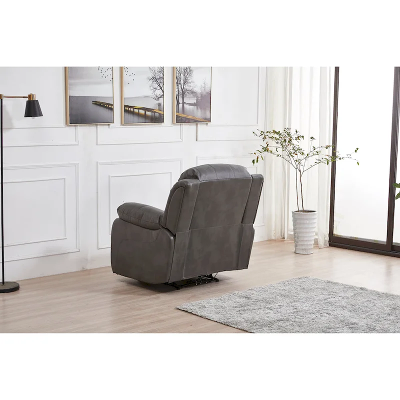 Betsy Furniture Bonded Leather Power Rclining Single Seat Recliner 8018