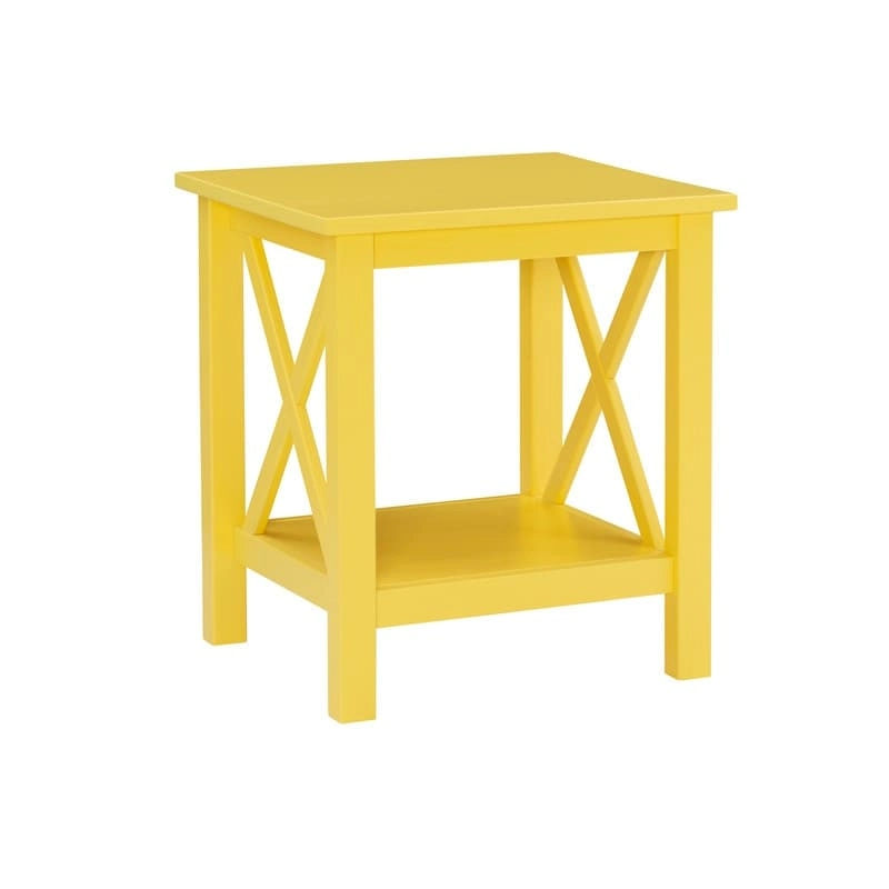Ripplewood Farmhouse X-Base Side End Table