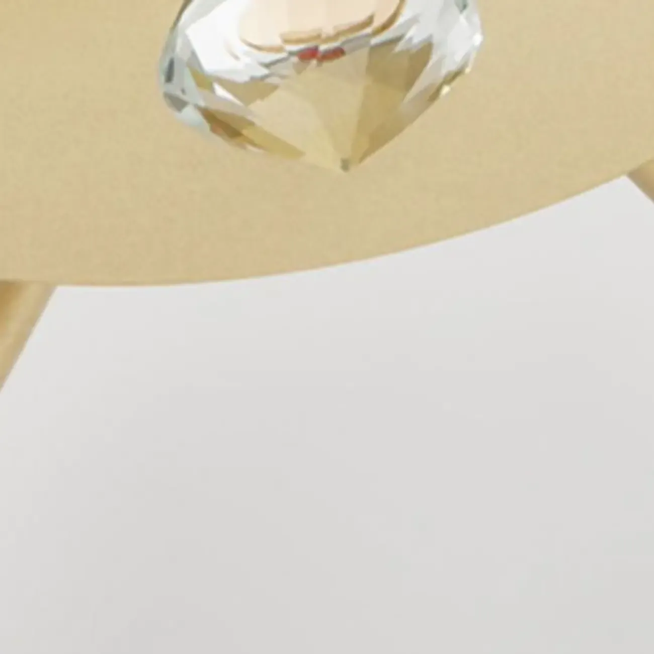 Symmetrical Ceramic Flower Down Gold Chandelier