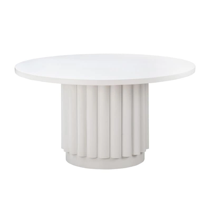 Kali 55 White Round Dining Table