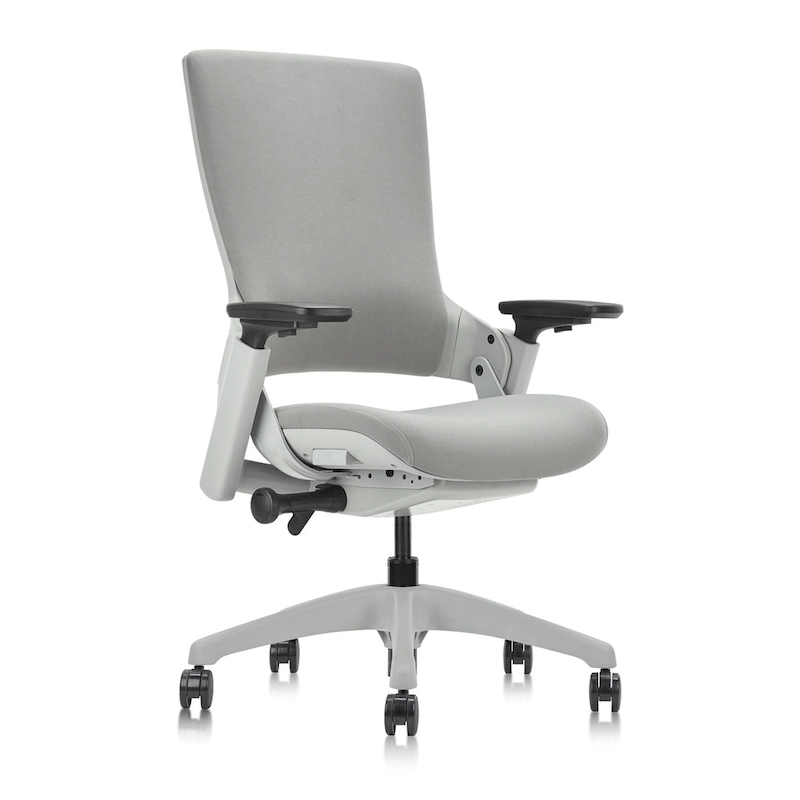 Furniture of America Hudson Modern Grey ANSI-BIFMA Certified Fabric Height Adjustable Office Desk Chair