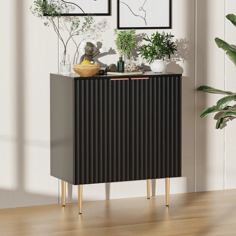 SICOTAS Sideboard Buffet Cabinet Set of 2 with Adjustable Shelves - N/A