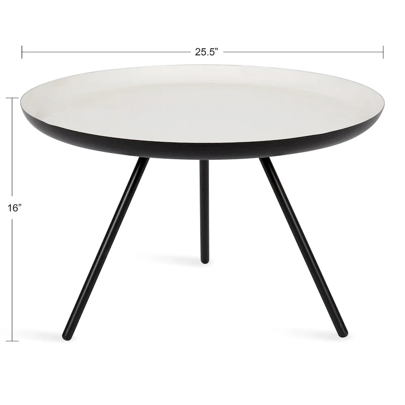 Kate and Laurel Laranya Round Metal Coffee Table - 25  Diameter