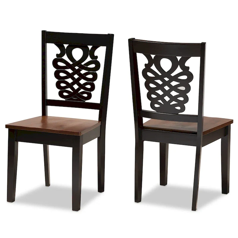 Modern and Contemporary Transitional 2-Piece Dining Chair Set