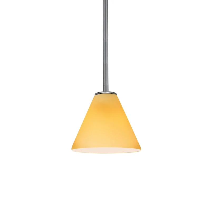 Access Lighting Martini 1 Light LED Pendant - 7  Wide with Amber Glass