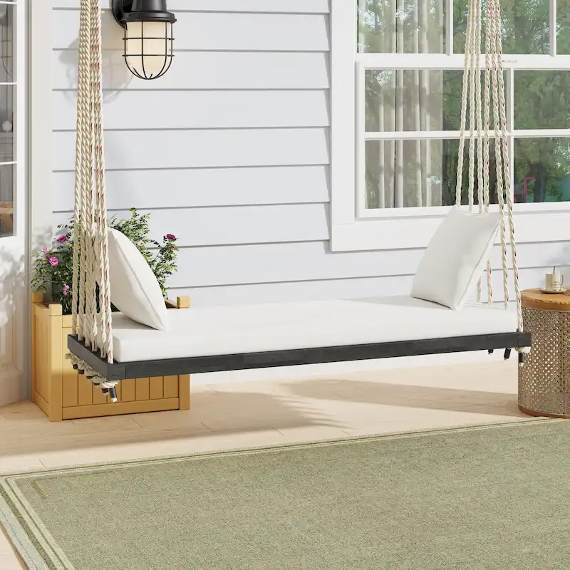 Patio Wooden Swing Chair