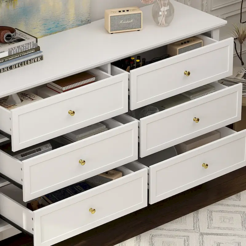 Drawer Lacquer Double Dresser Chest Organizer Bedroom Universal Design
