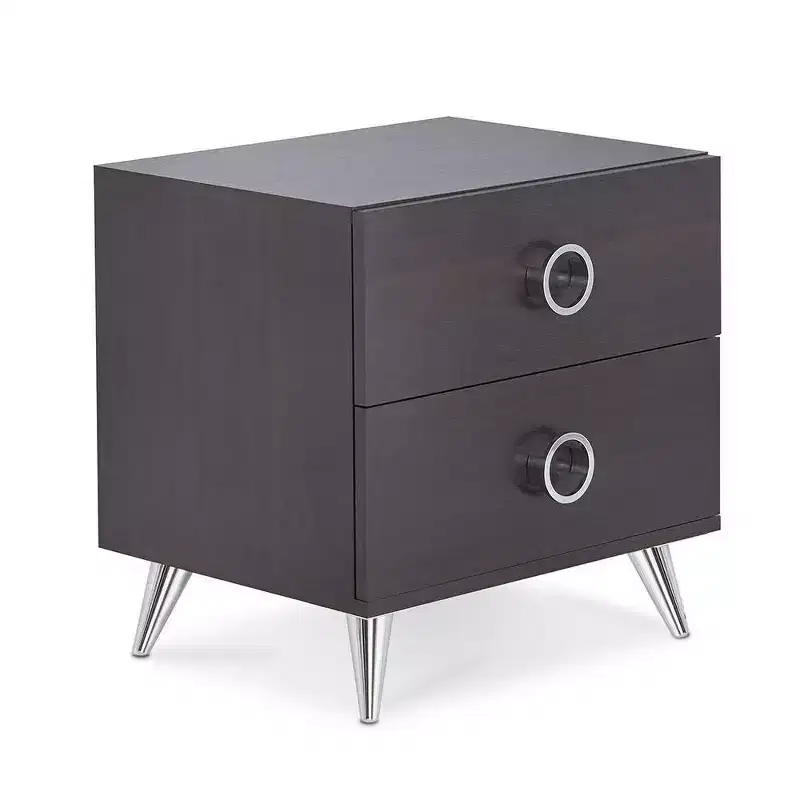 Acme Furniture 20" Elms Accent Table Espresso: MDF Construction, Wood Veneer Top, Drawer Storage, No Tools Assembly