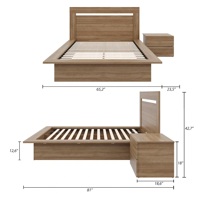 Malibu 3-Piece Bedroom Set with Bed