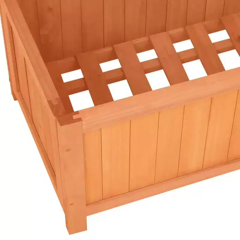 Planter Brown Solid firwood Large Durable Planter Rectangular