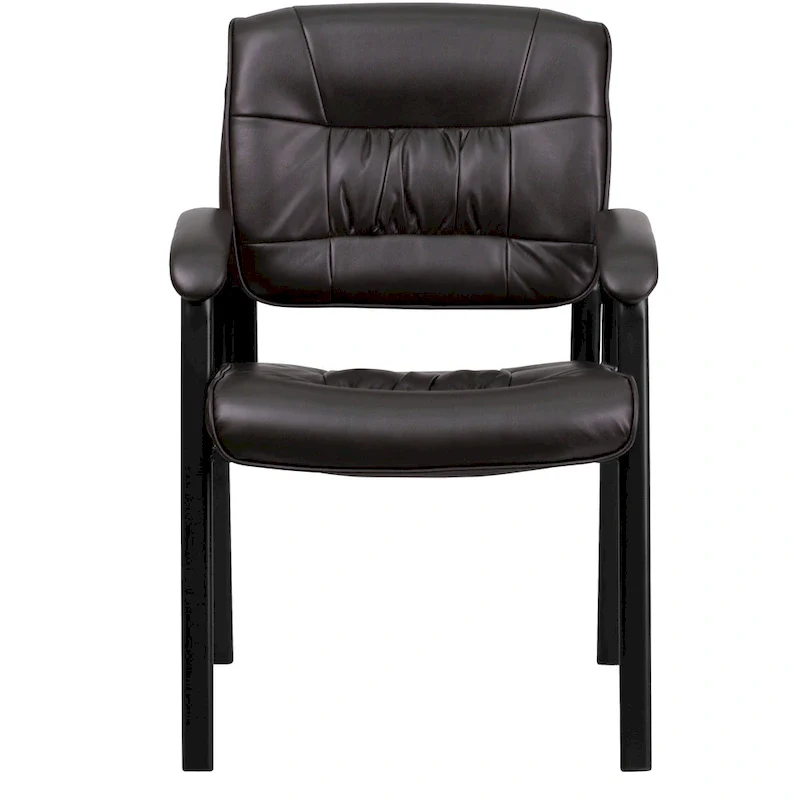 Upholstered Tufted Executive Reception Chair with Padded Arms - 23.25W x 26D x 36H