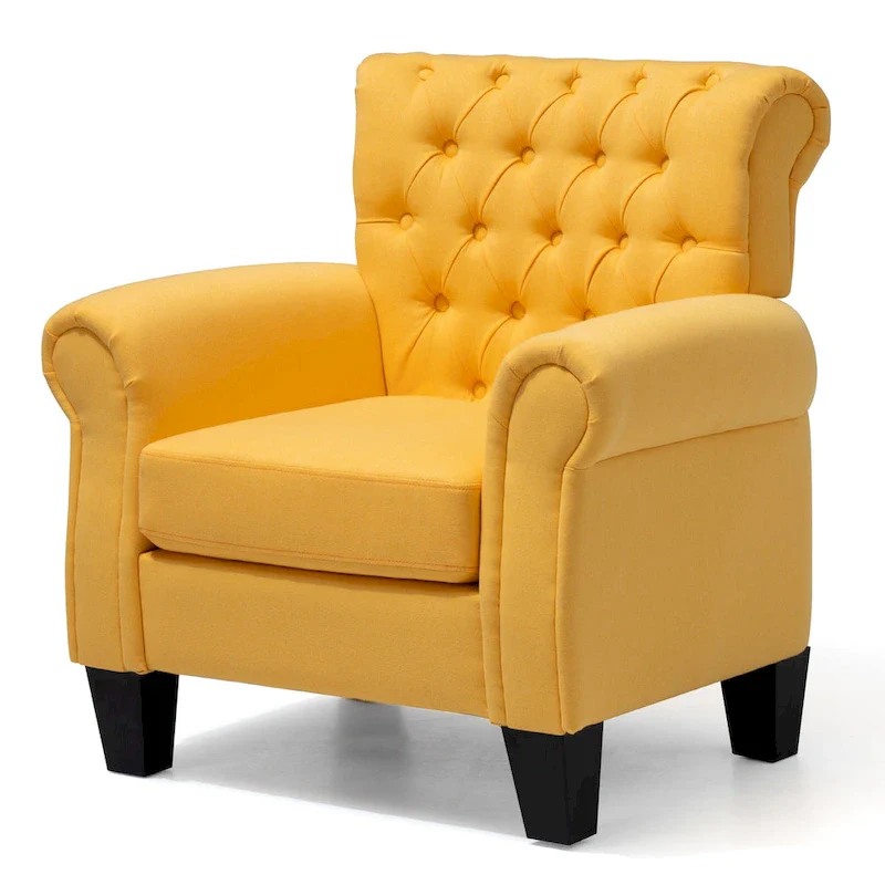 Accent Club Chair with Arms and Padded Seat