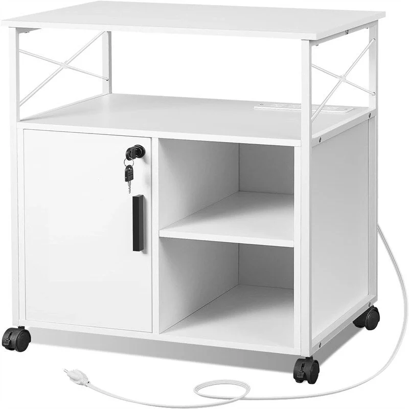 File Cabinet with Charging Station - 16.06D x 23.62W x 25.91H