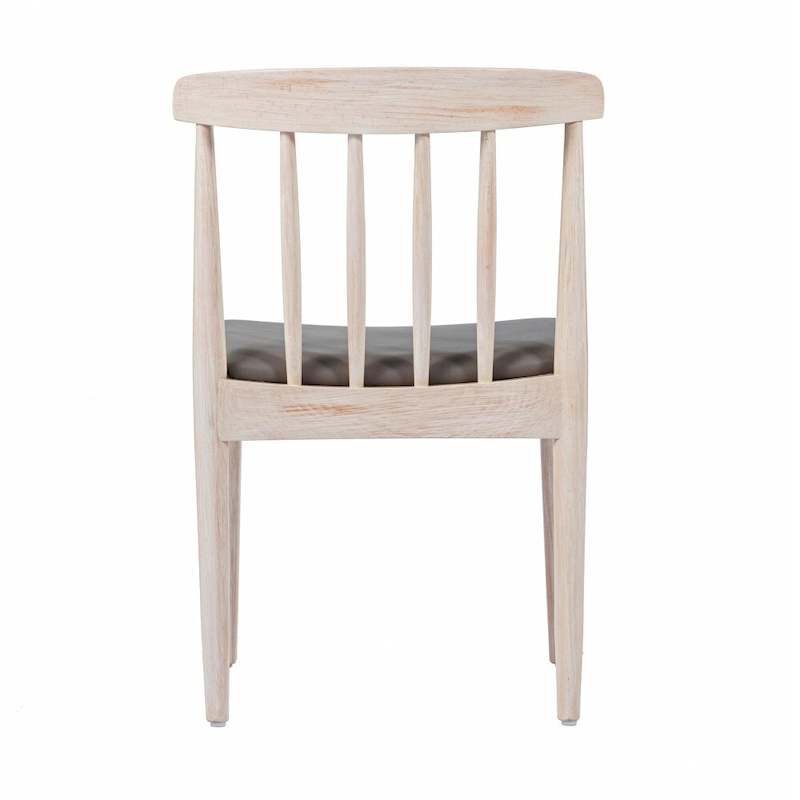 Commercial Solid Wood Dining Chair with Vinyl Padded Seat