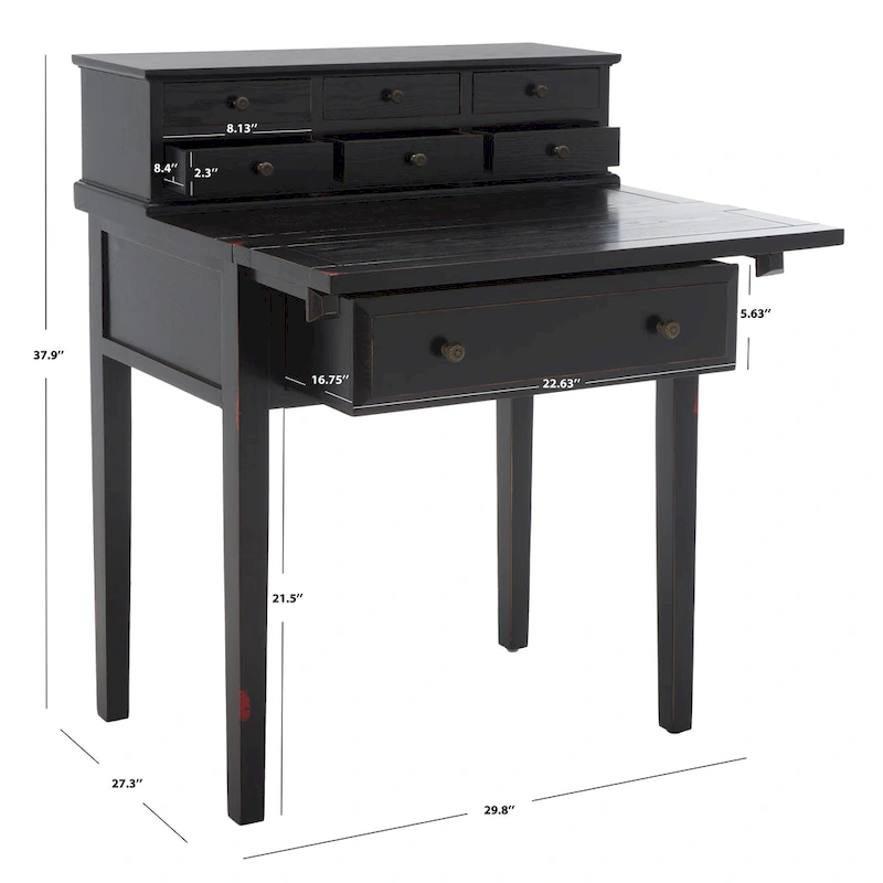 SAFAVIEH Gerly 7-Drawer Fold Down Desk