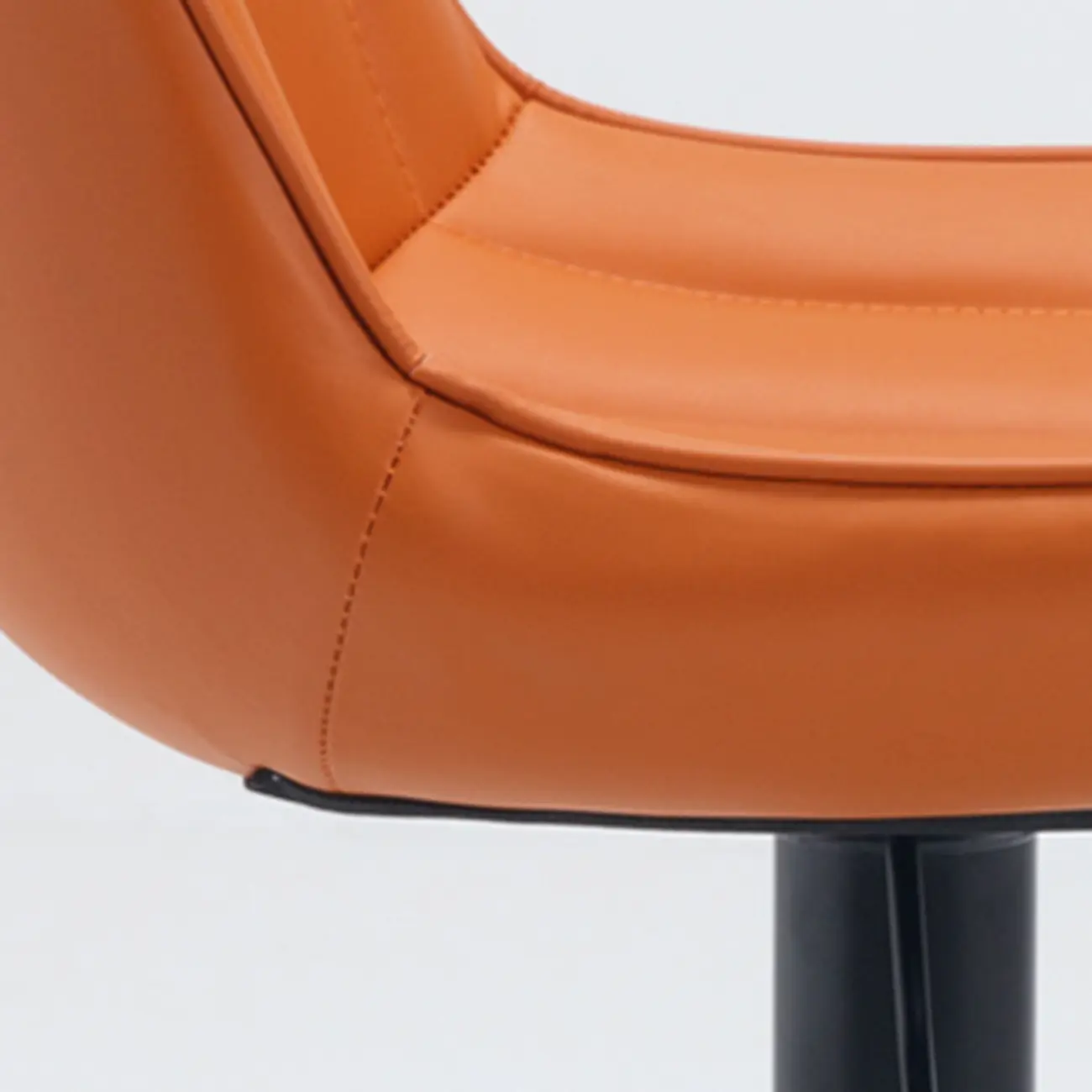 Industrial Modern Adjustable Pedestal Swivel Leather Bar Stools