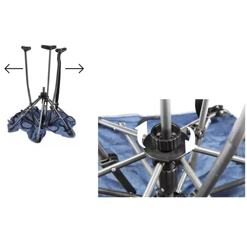 Zenithen Limited High Tension Hex Outdoor Folding Table, Navy Blue