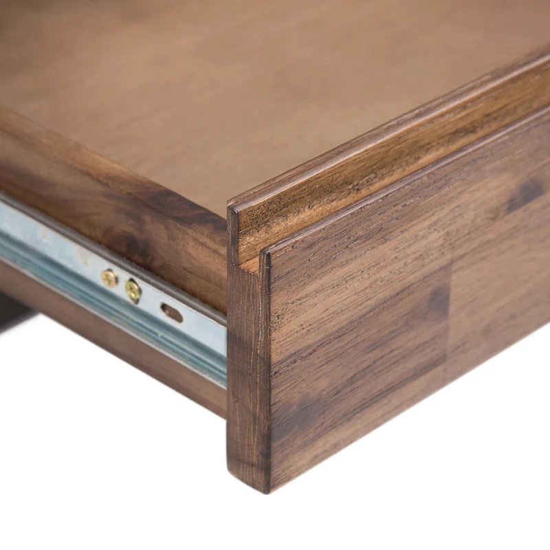 WYNDENHALL Cecilia Solid Acacia Wood Industrial Office Desk