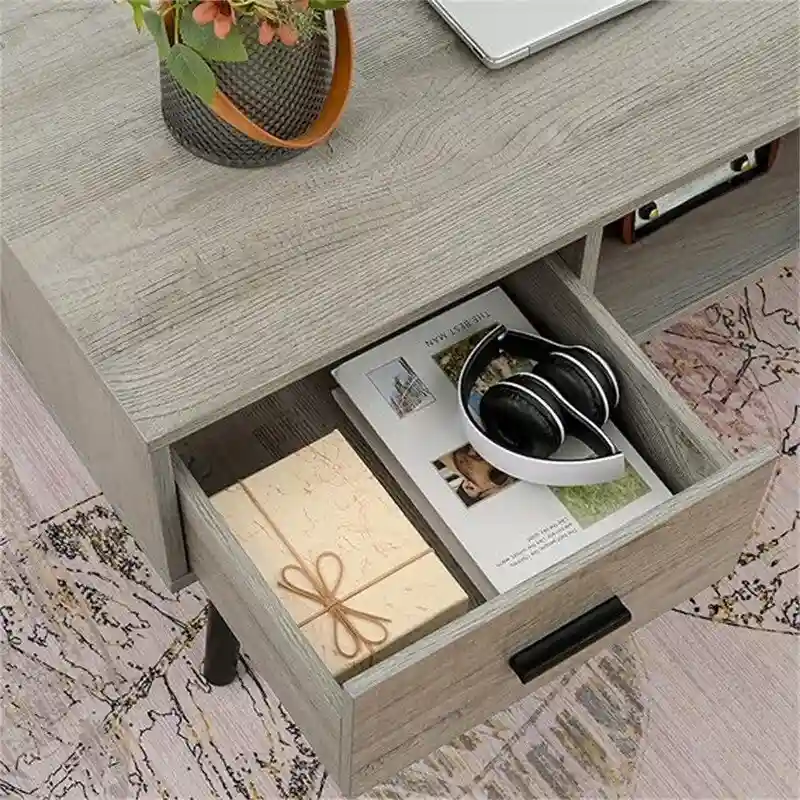 A coffee table with drawers