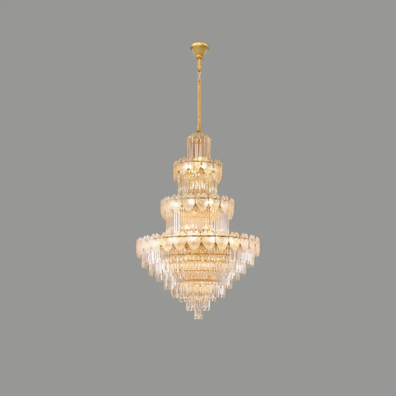 Luxury Crystal Round Chandelier with Elegant Tiered Design