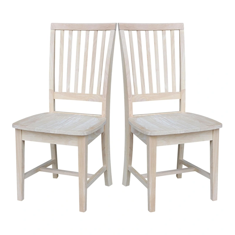 Solid Wood Mission Dining Side Chairs, Set of 2