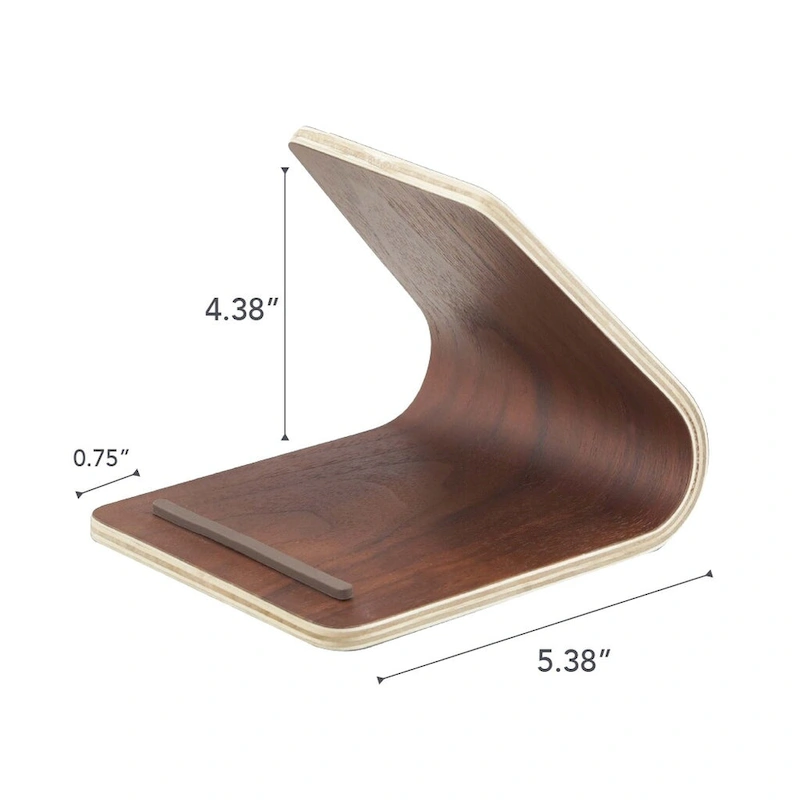 Yamazaki Home Tablet Stand, Wood - L 5.51 x W 4.72 x H 4.53 inches