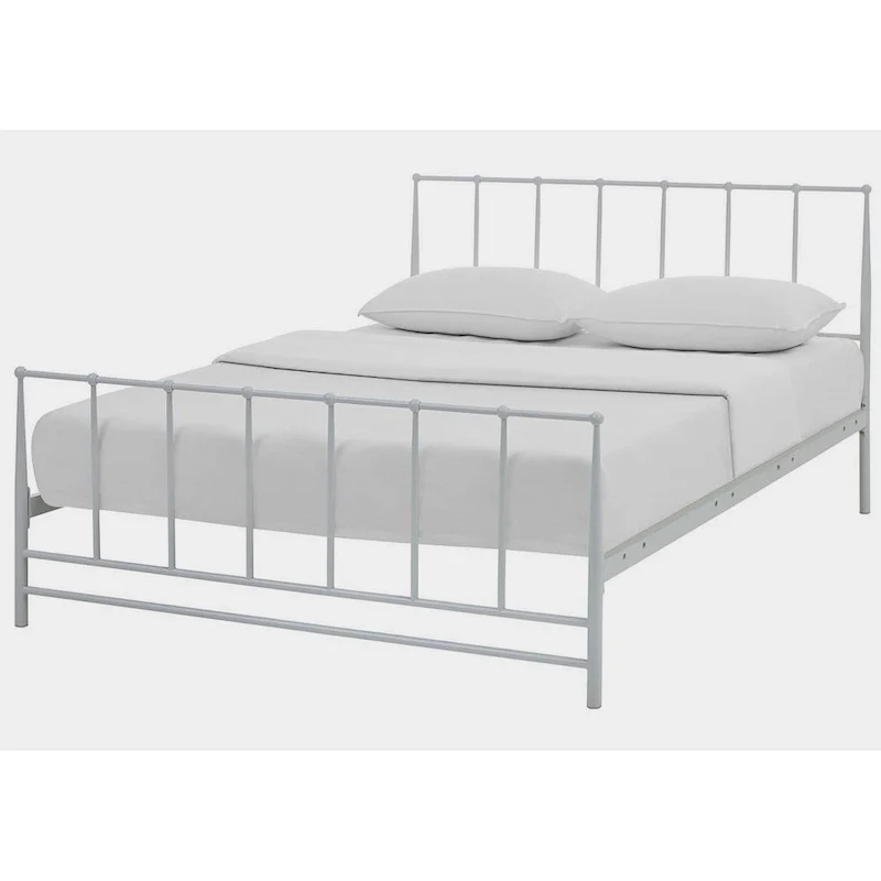 White Metal King Size Bed Frame (76x80 inches)