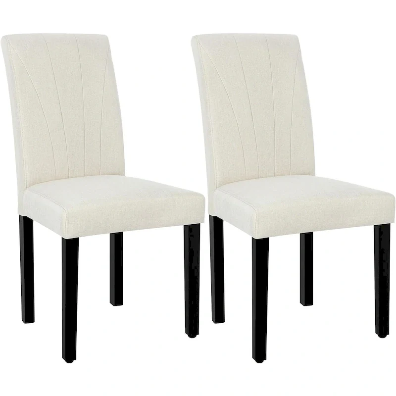 VECELO Upholstered Dining Chairs Set of 2 Parson Classic Upholstered Dining Chair,Modern 37 Parson Chairs