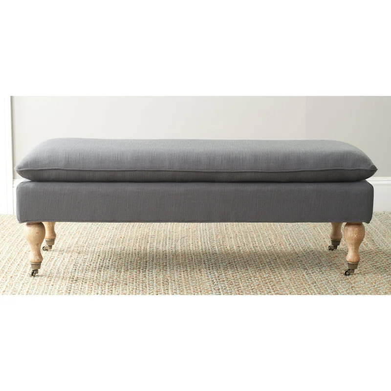 SAFAVIEH Tari Pillowtop Grey/ Sage Bench - 0 - 52  W x 21  D x 19  H - 52Wx21Dx19H