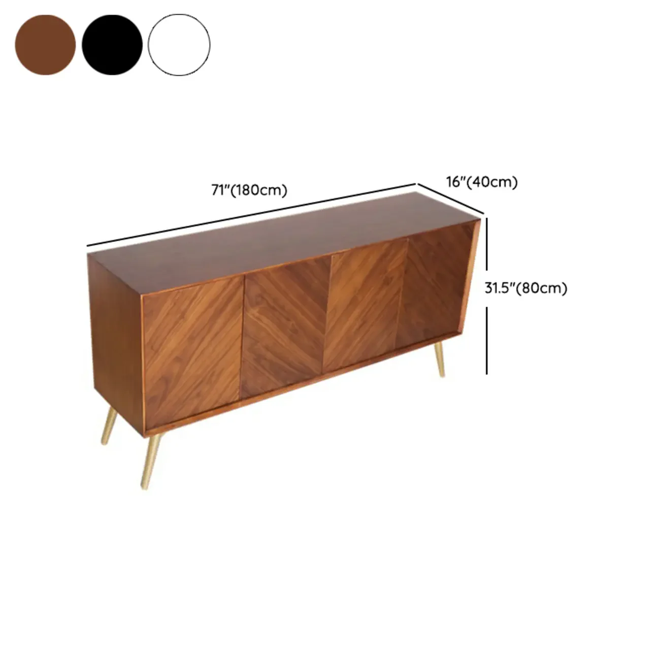 Modern Wood Sideboard Buffet Cabinet