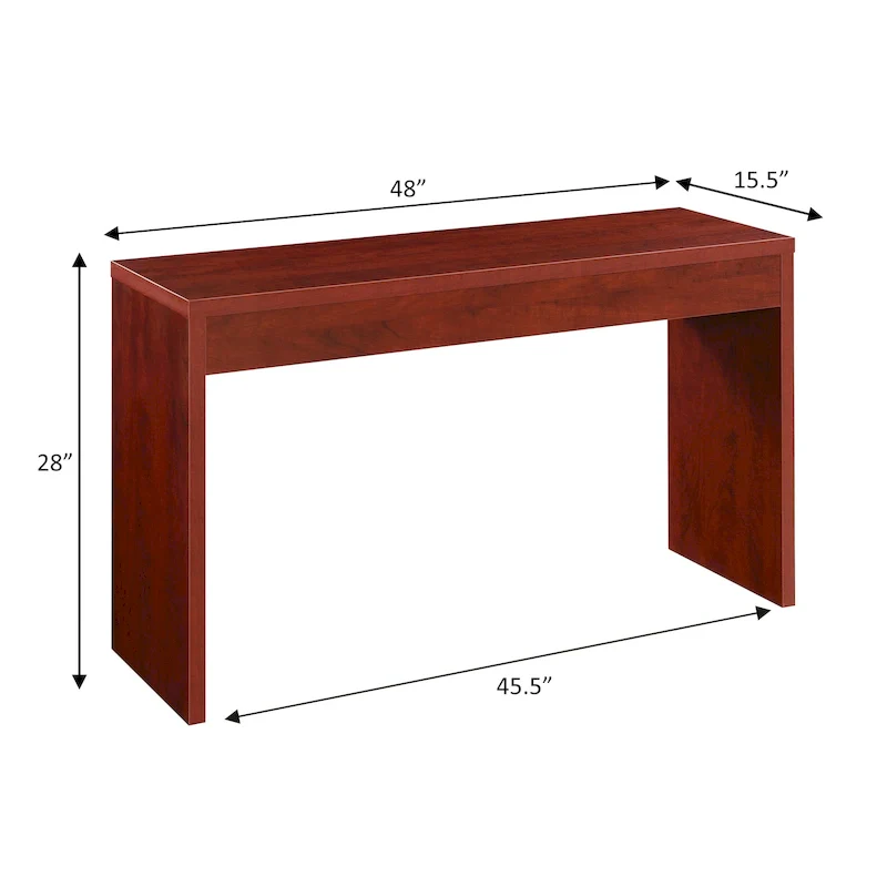Espresso/White/Black Modern Melamine Console Table & Desk, 1-Person