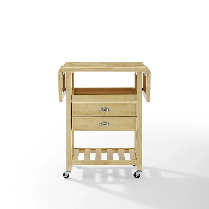 Crosley Bristol Double Drop Leaf Kitchen Cart Natural - 15.13d x 45w x 35.25h