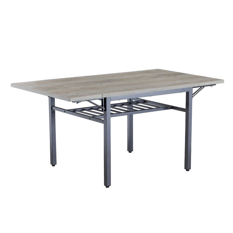 Industrial Folding Dining Table with Steel Frame