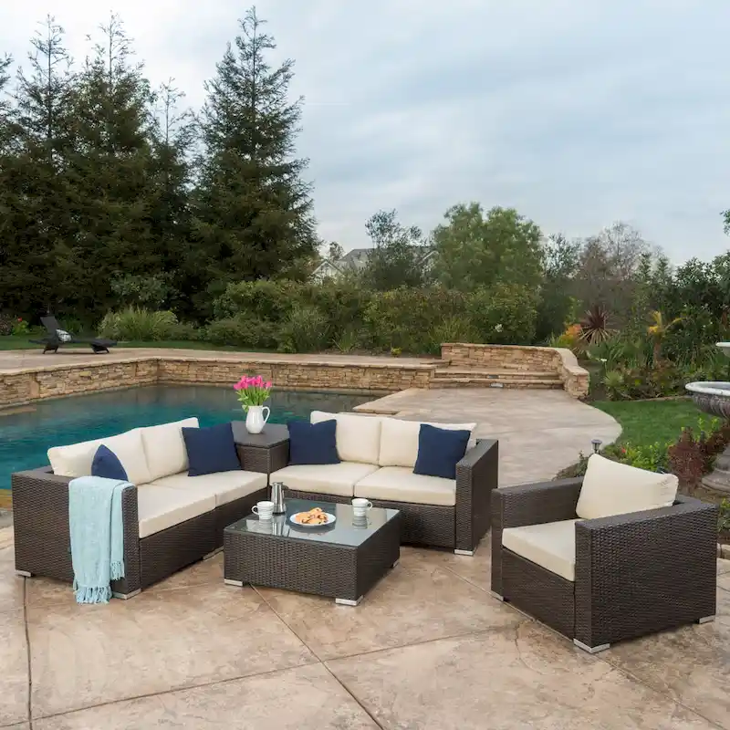 Santa Rosa Outdoor 7-piece Sectional Sofa by Christopher Knight Home