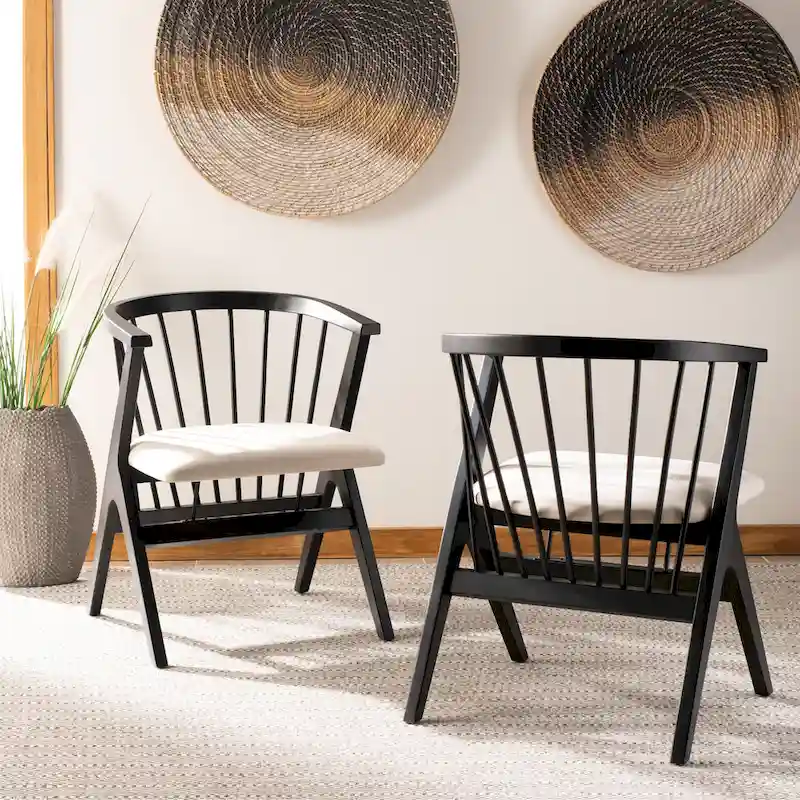 SAFAVIEH Carlota Spindle Dining Chair (Set of 2) - 23 W x 23 D x 30 H - 22Wx22Dx30H