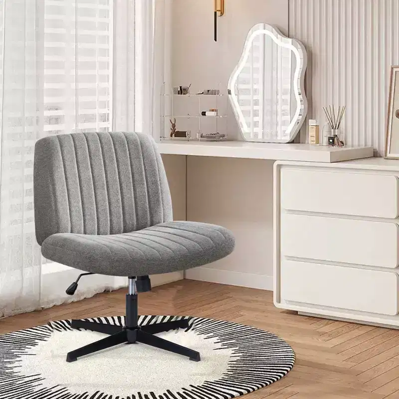 JIONJOY Fabric Adjustable Height Ergonomic Task Chair with Criss Cross Chair Legged