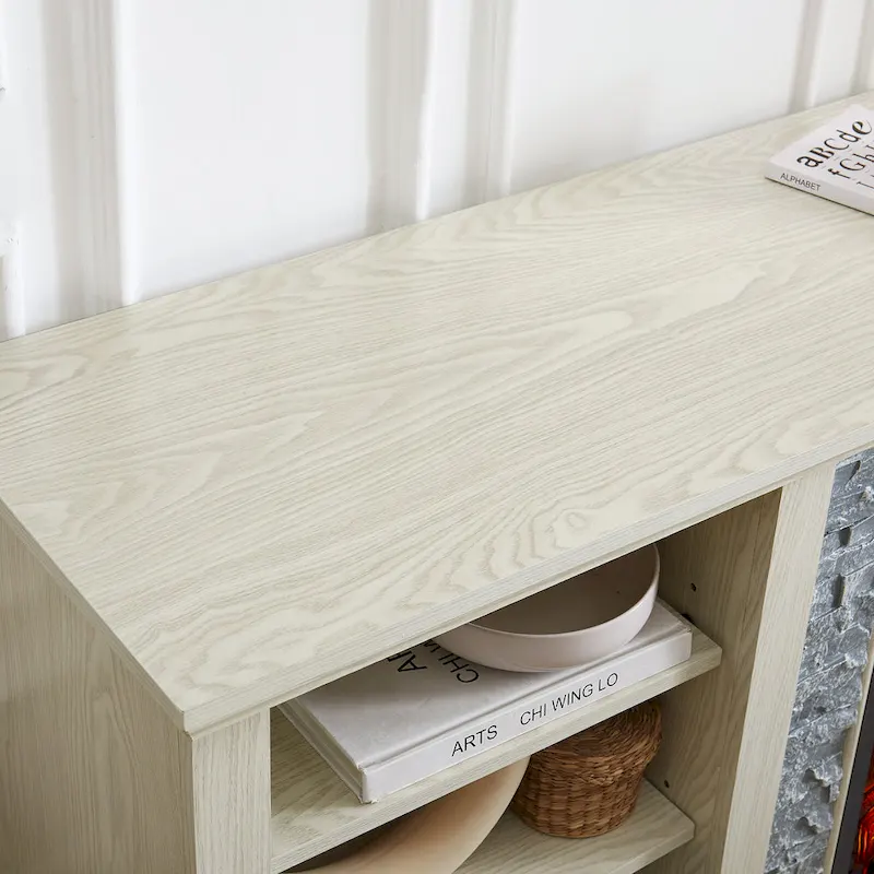 Mantel Electric Fireplace TV Stand with Fireplace Insert