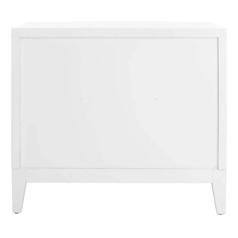 SAFAVIEH Zoey White/Gold 2-Drawer Nightstand