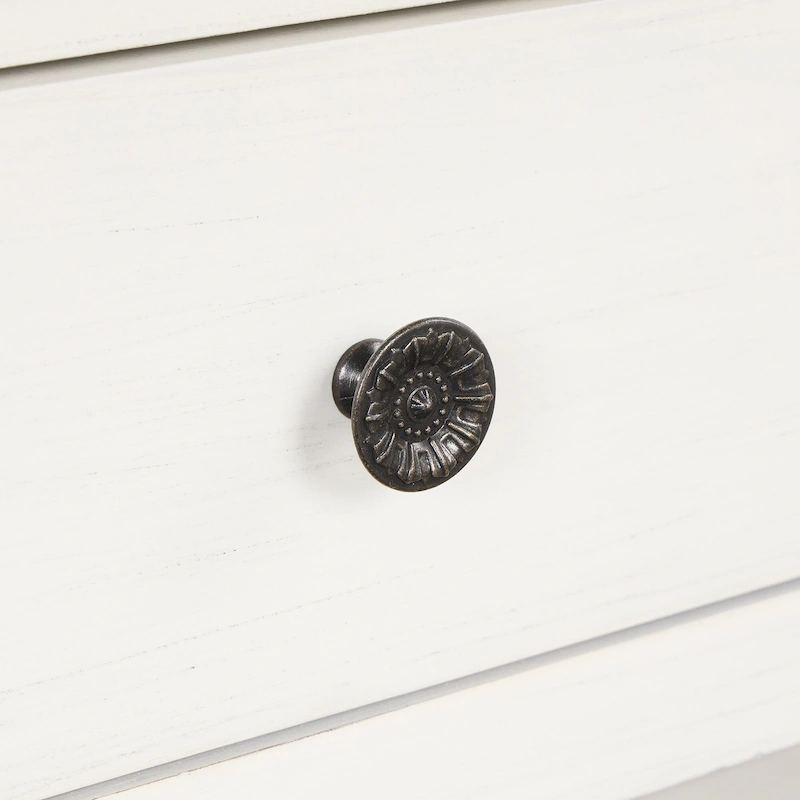 Modern Solid Pine Wood Top Console Table with 3 Drawers and 2 Shelves
