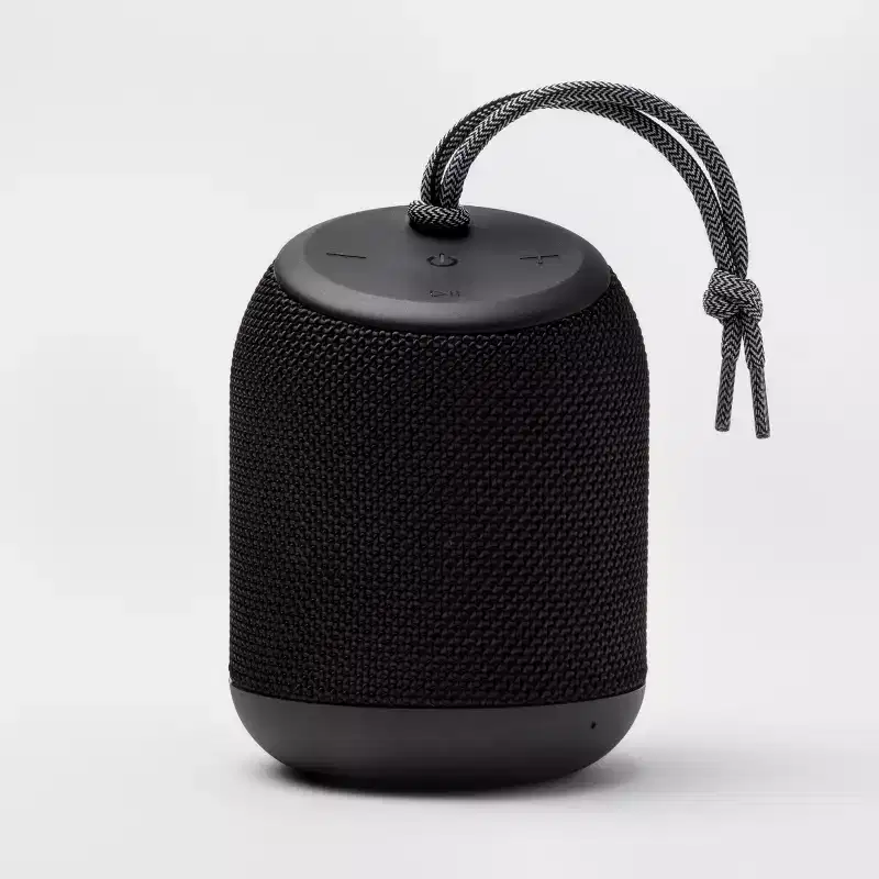 Refurbished Cylinder Portable Bluetooth Speaker with Strap - heyday™ Black - Target Certified Refurbished: Wireless Mounted Audio Device