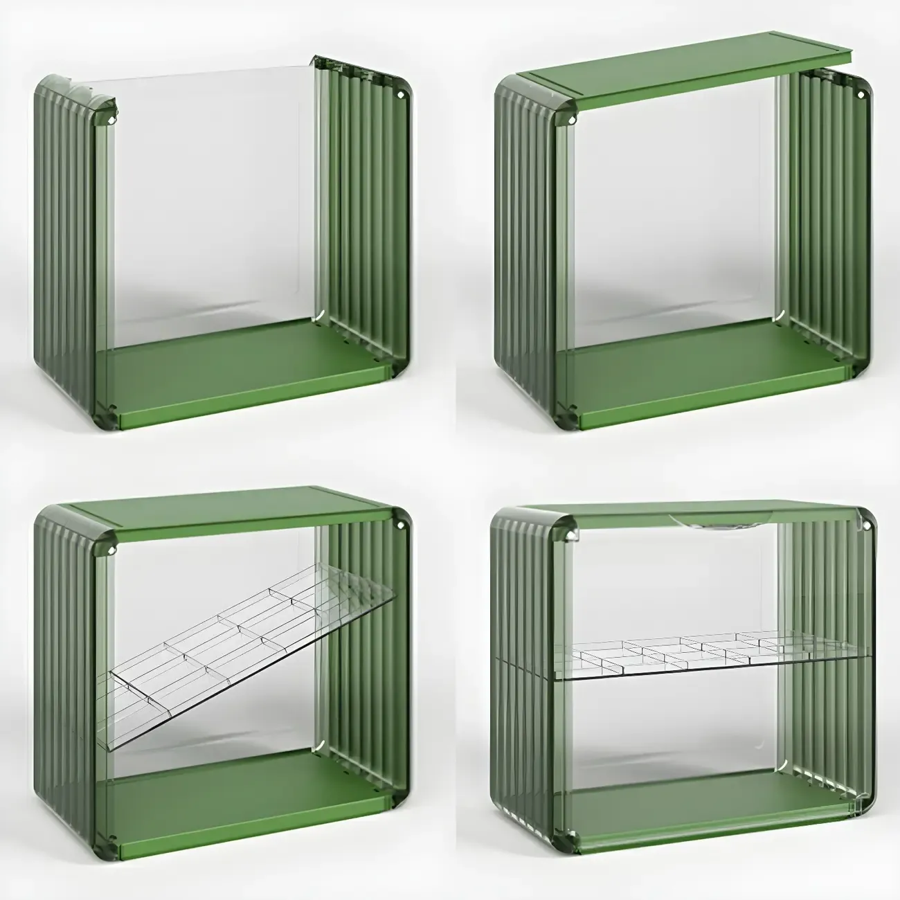 Living Room Stackable Clear Acrylic Display Cabinet