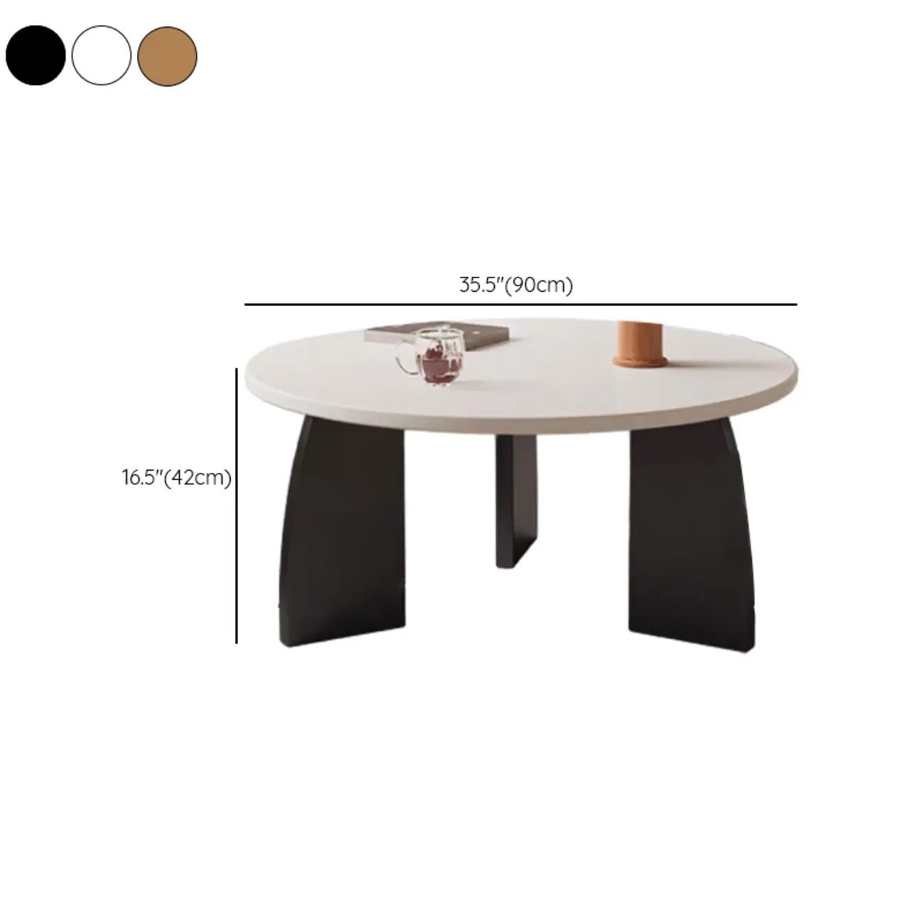 Modern Wooden Round Coffee Table